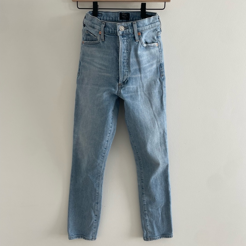 Citizens of Humanity Olivia Crop High Rise Slim Jeans – Light Wash
